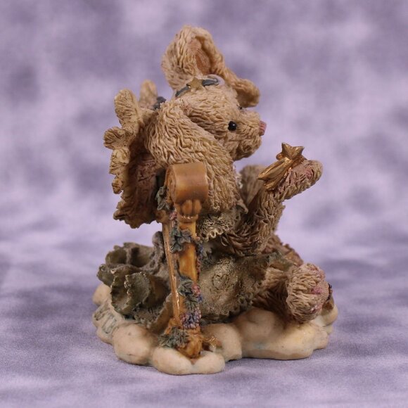 Boyds‎ Bears Celeste Angel Rabbit Figurine #2230 1993 Harp Wings Stars Vintage - Picture 4 of 9